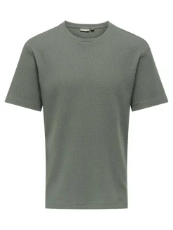 Only & Sons Shirts*ONSTOBIE REG SS TEE NOOS Castor Gray