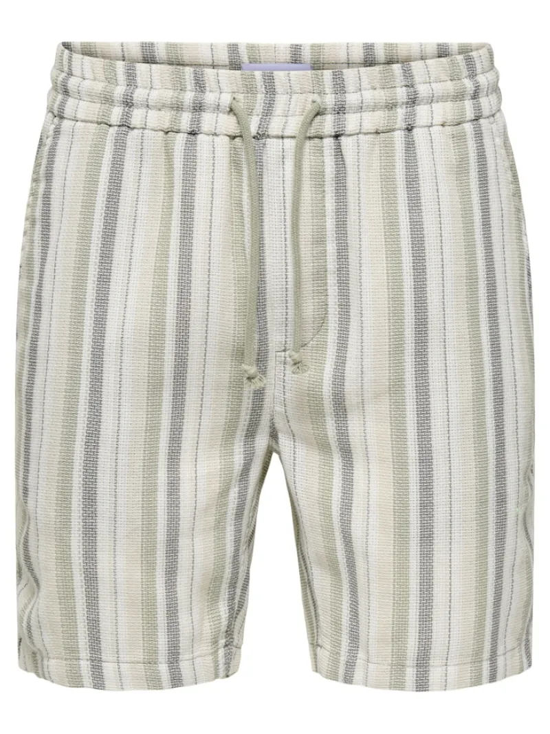 Only & Sons Shorts*ONSTREV LIFE REG STRU STRIPE SHORTS NOOS Seagrass