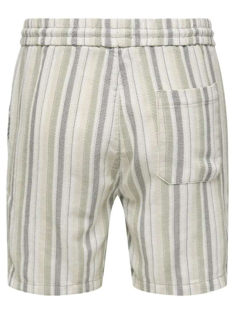 Only & Sons Shorts*ONSTREV LIFE REG STRU STRIPE SHORTS NOOS Seagrass