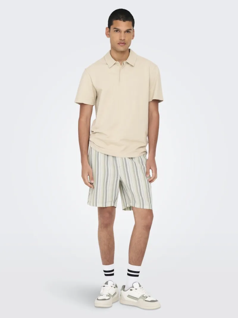 Only & Sons Shorts*ONSTREV LIFE REG STRU STRIPE SHORTS NOOS Seagrass