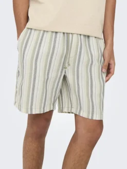 Only & Sons Shorts*ONSTREV LIFE REG STRU STRIPE SHORTS NOOS Seagrass
