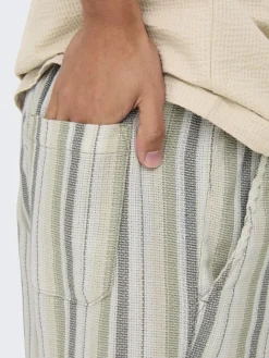 Only & Sons Shorts*ONSTREV LIFE REG STRU STRIPE SHORTS NOOS Seagrass