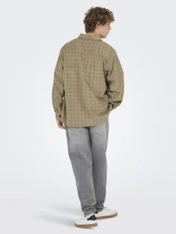 Only & Sons Hemden*ONSWALEED CORDUROY OVERSHIRT 0345 NOOS chinchilla
