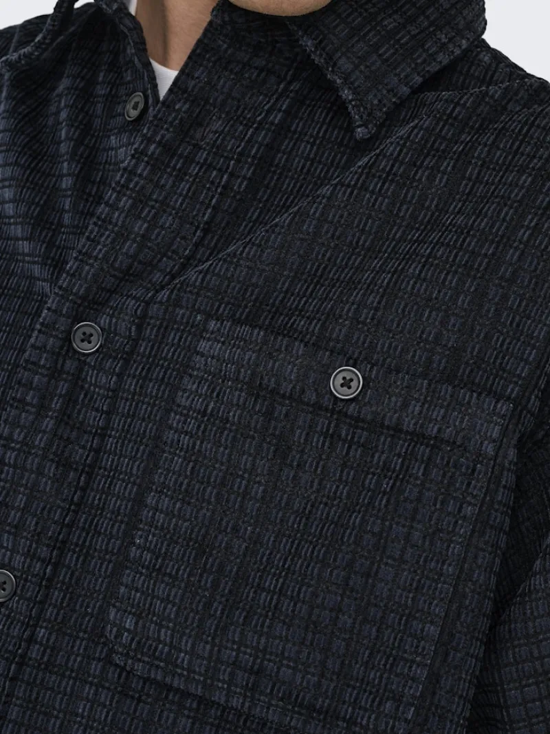 Only & Sons Hemden*ONSWALEED CORDUROY OVERSHIRT 0345 NOOS jet black