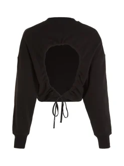 Calvin Klein Jeans Pullover & Sweatshirts*OPEN BACK CREW NECK ck black