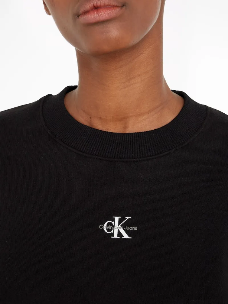 Calvin Klein Jeans Pullover & Sweatshirts*OPEN BACK CREW NECK ck black