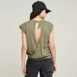 G-star Raw Shirts*Open back loose sleeveless top wmn ensis green