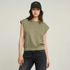 G-star Raw Shirts*Open back loose sleeveless top wmn ensis green