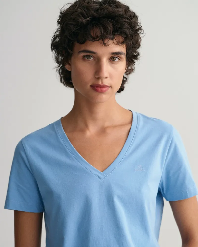 Gant Shirts*Original V-Neck T-Shirt gentle blue