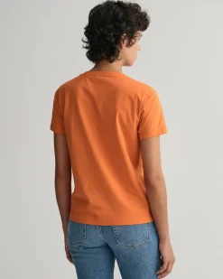 Gant Shirts*Original V-Neck T-Shirt pumpkin orange