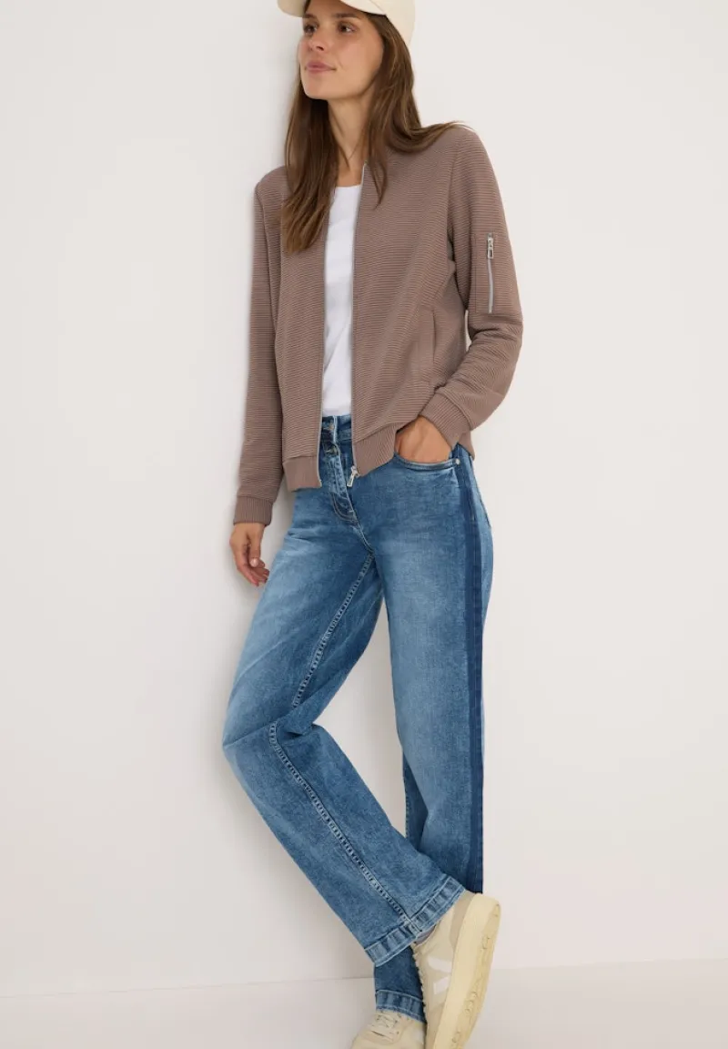 Cecil Shirts*Ottoman Blouson cocoa taupe