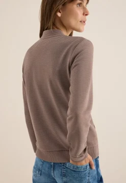 Cecil Shirts*Ottoman Blouson cocoa taupe