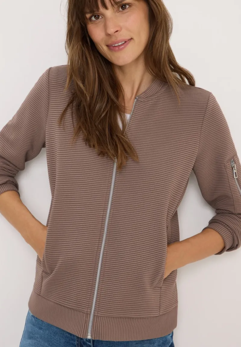 Cecil Shirts*Ottoman Blouson cocoa taupe