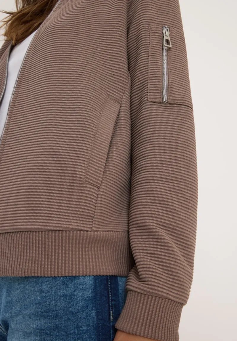 Cecil Shirts*Ottoman Blouson cocoa taupe