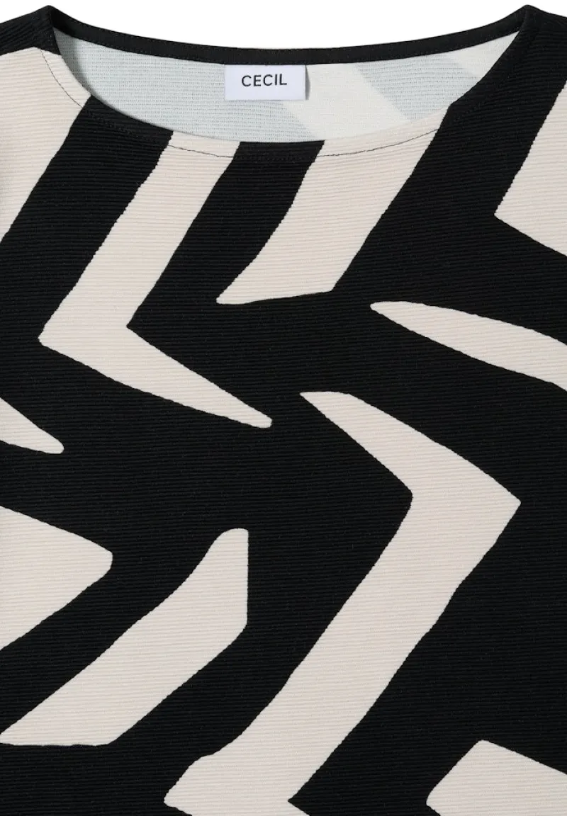 Cecil Shirts*Ottoman Shirt mit Muster light greige