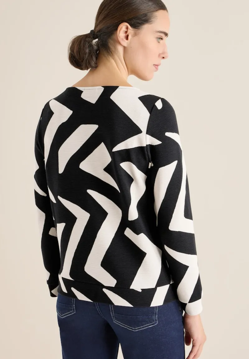 Cecil Shirts*Ottoman Shirt mit Muster light greige