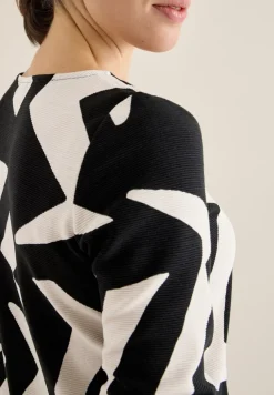 Cecil Shirts*Ottoman Shirt mit Muster light greige