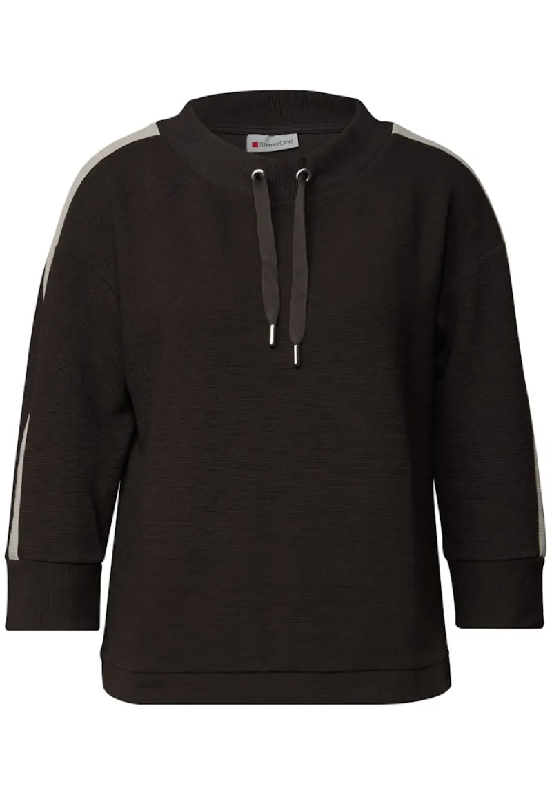 Street One Shirts*Ottoman Shirt mit Tape deep roast brown