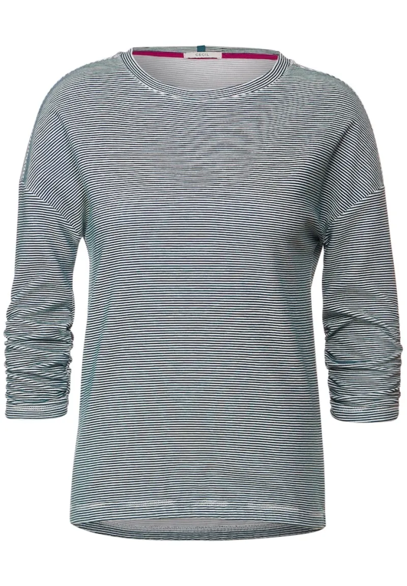 Cecil Pullover & Sweatshirts*Ottoman Streifenshirt vanilla white