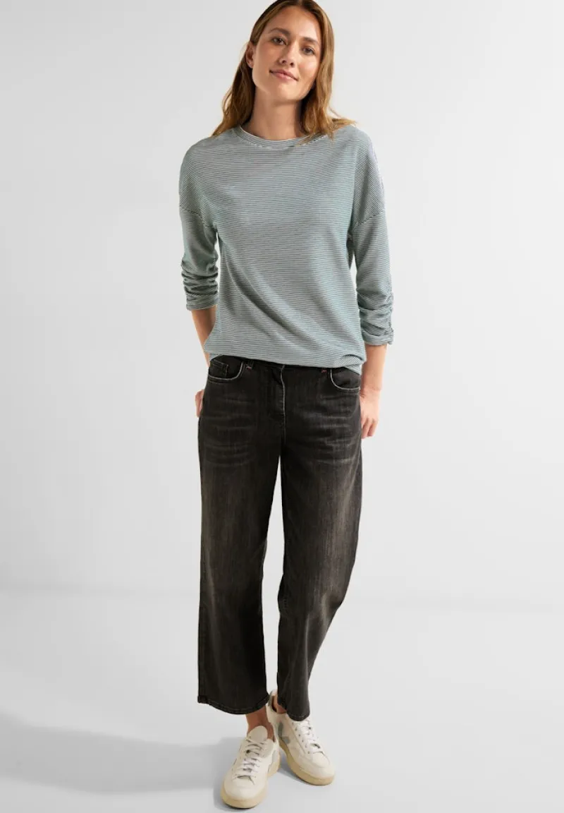 Cecil Pullover & Sweatshirts*Ottoman Streifenshirt vanilla white