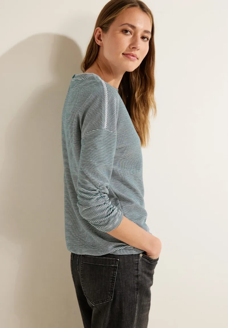 Cecil Pullover & Sweatshirts*Ottoman Streifenshirt vanilla white