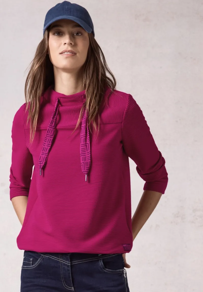 Cecil Shirts*Ottoman-Pullover jewel pink