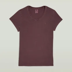 G-star Raw Shirts*Overdyed eyben slim v t 2.0 wmn maroon gd