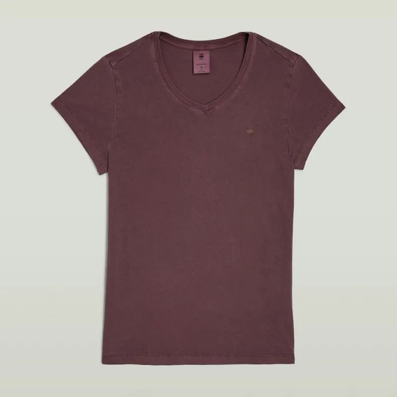 G-star Raw Shirts*Overdyed eyben slim v t 2.0 wmn maroon gd