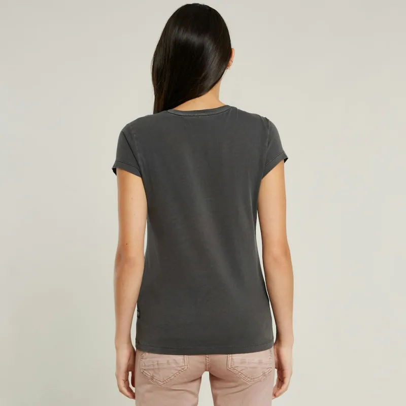 G-star Raw Shirts*Overdyed eyben slim v t 2.0 wmn dk black gd