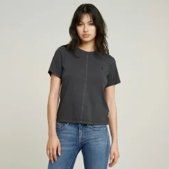 G-star Raw Shirts*Overdyed front seam r t wmn dk black gd