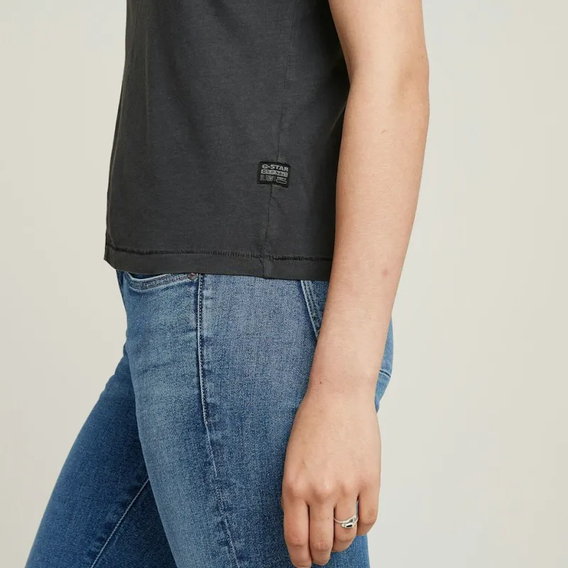 G-star Raw Shirts*Overdyed front seam r t wmn dk black gd