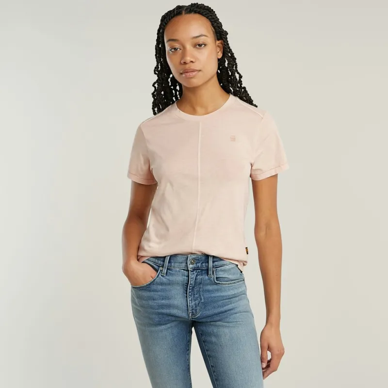 G-star Raw Shirts*Overdyed front seam r t wmn liquid pink gd