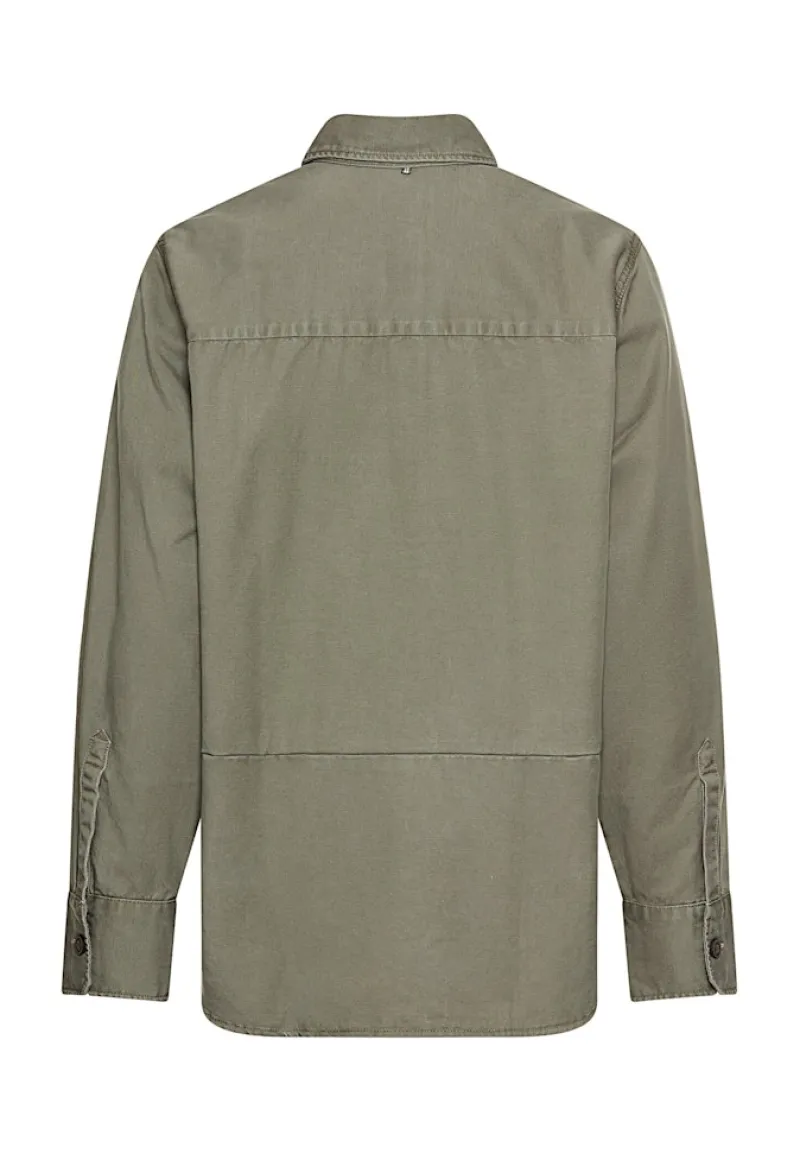 Camel Active Blusen*Overshirt aus Baumwoll-Lyocell-Mix shadow khaki