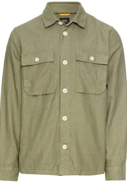 Camel Active Hemden|Big Boys*Overshirt aus Leinen-Baumwoll-Mix dusty khaki