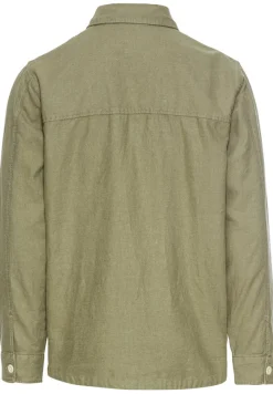 Camel Active Hemden|Big Boys*Overshirt aus Leinen-Baumwoll-Mix dusty khaki