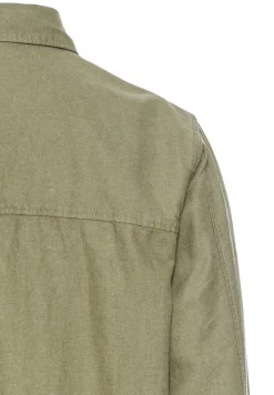 Camel Active Hemden|Big Boys*Overshirt aus Leinen-Baumwoll-Mix dusty khaki