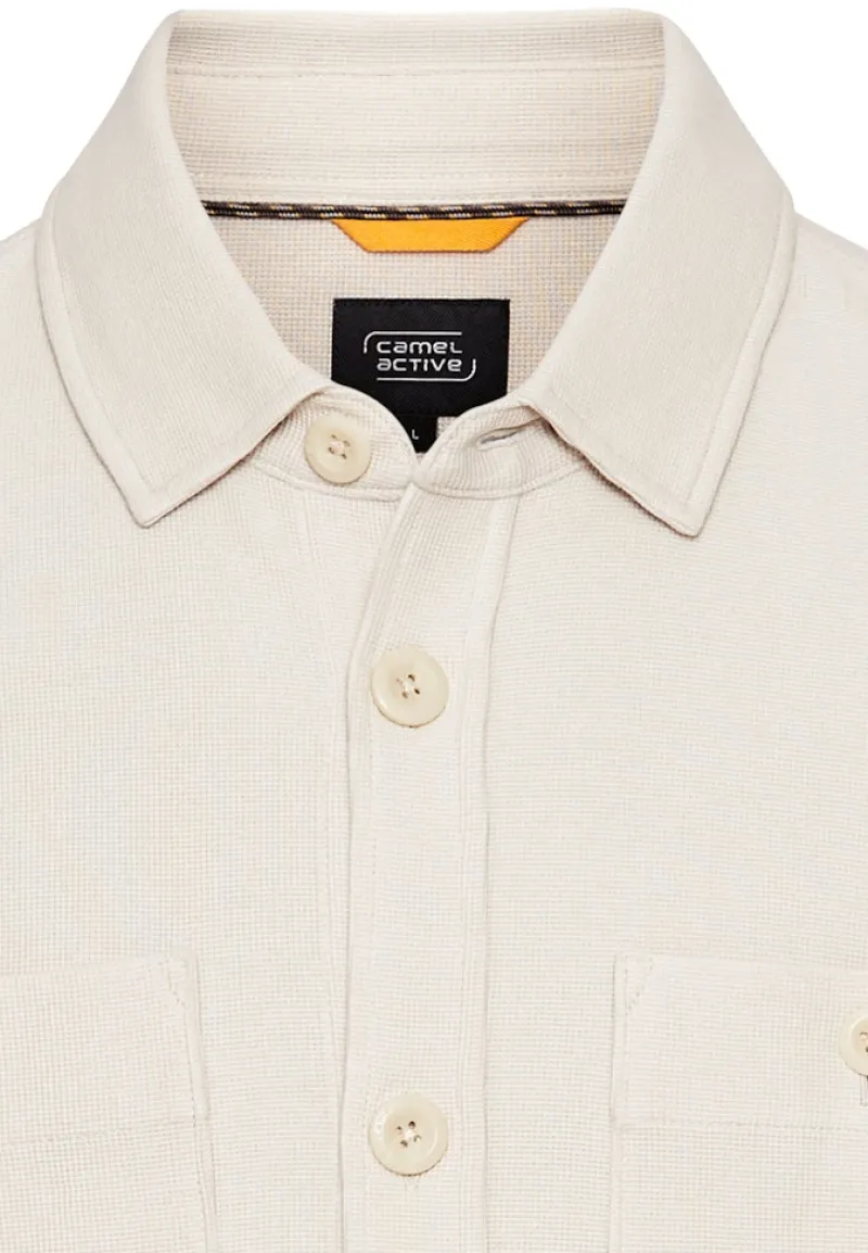 Camel Active Hemden|Big Boys*Overshirt aus reiner Baumwolle Beige