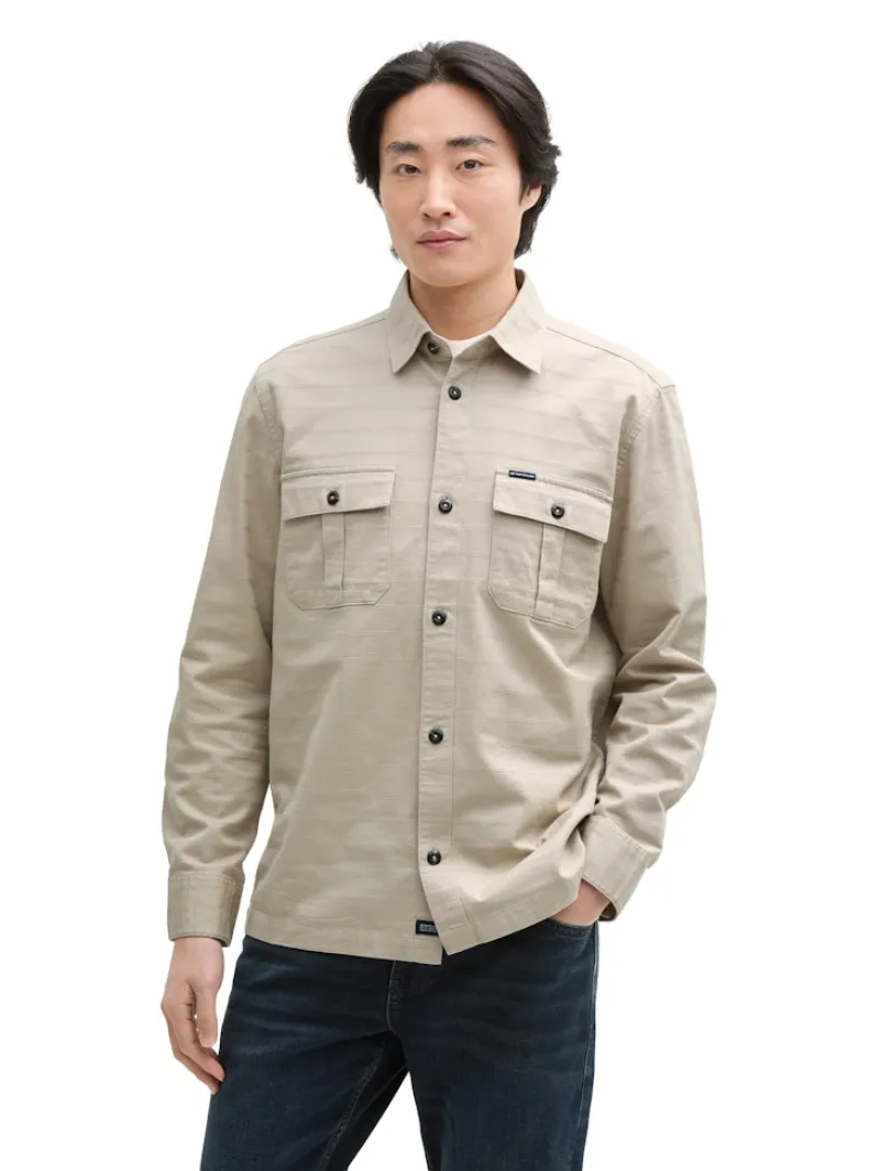 Tom Tailor Hemden|Big Boys*Overshirt Hemd aus Baumwolle cashew beige
