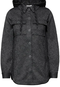 Cecil Jacken*Overshirt mit Kapuze Black