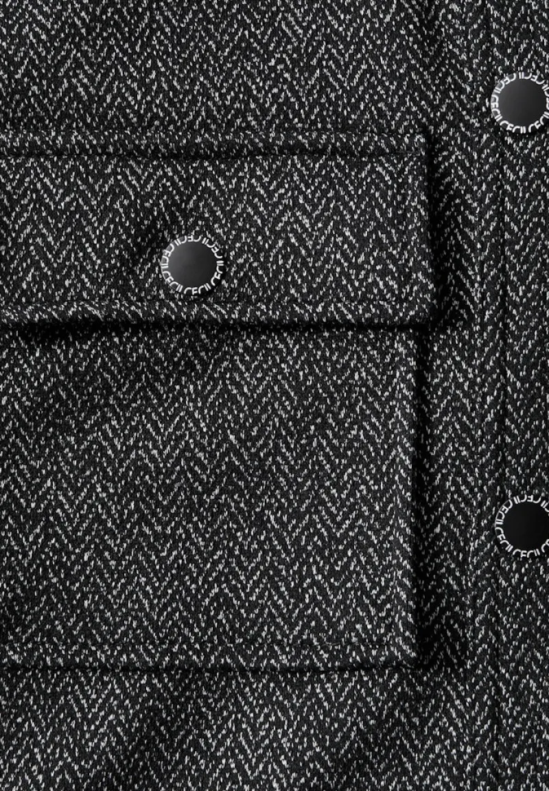 Cecil Jacken*Overshirt mit Kapuze Black