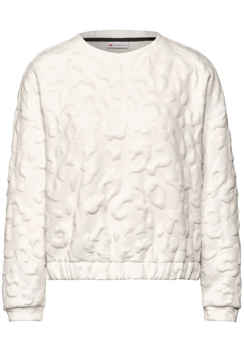 Street One Pullover & Sweatshirts*Oversize Leo-Sweater lucid white