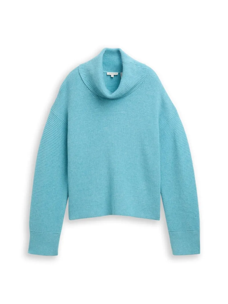 Tom Tailor Pullover & Sweatshirts*Oversize Rollkragenpullover tropical teal melange