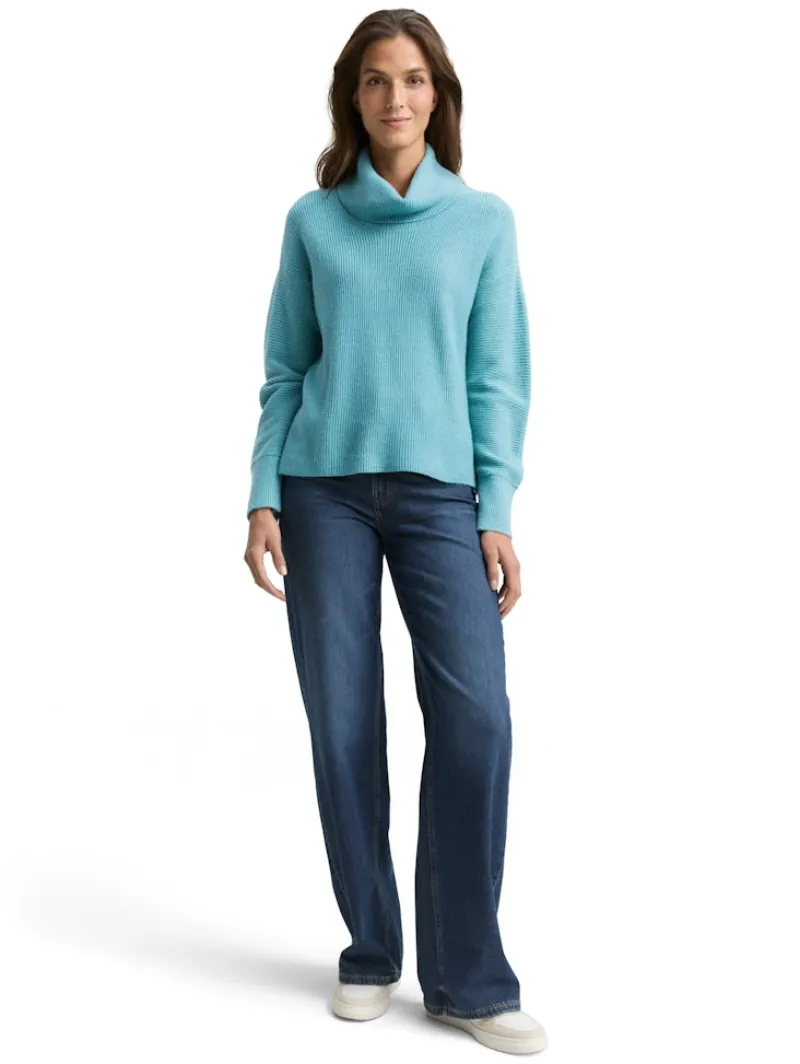 Tom Tailor Pullover & Sweatshirts*Oversize Rollkragenpullover tropical teal melange