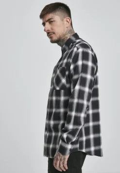 Urban Classics Hemden|Big Boys*Oversized Checked Shirt blk, wht