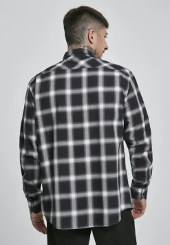 Urban Classics Hemden|Big Boys*Oversized Checked Shirt blk, wht