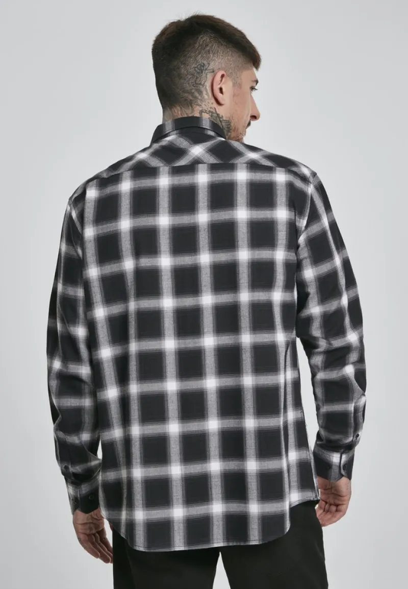 Urban Classics Hemden|Big Boys*Oversized Checked Shirt blk, wht