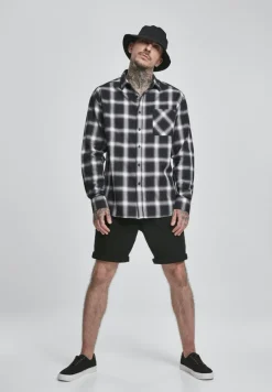 Urban Classics Hemden|Big Boys*Oversized Checked Shirt blk, wht