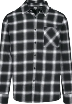 Urban Classics Hemden|Big Boys*Oversized Checked Shirt blk, wht