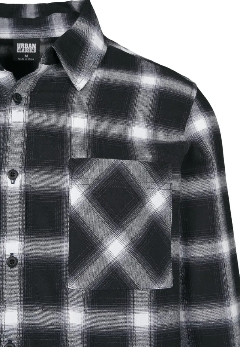 Urban Classics Hemden|Big Boys*Oversized Checked Shirt blk, wht