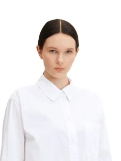 Tom Tailor Denim Blusen*Oversized Hemd white